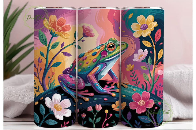 Magical Frog 20oz Tumbler Wrap Sublimation PixelChick 
