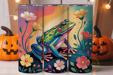 Magical Frog 20oz Tumbler Wrap Sublimation PixelChick 