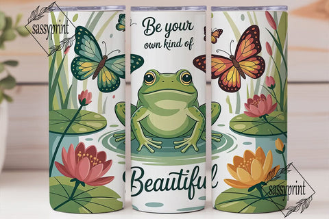 Magical Frog & Butterfly 20oz Tumbler Sublimation sassyprint 