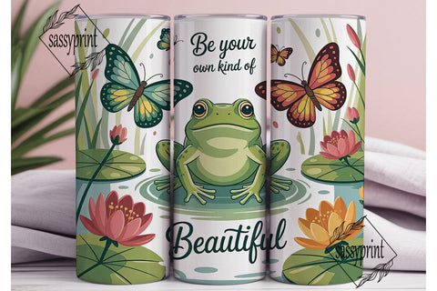 Magical Frog & Butterfly 20oz Tumbler Sublimation sassyprint 