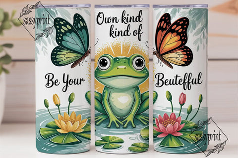 Magical Frog & Butterfly 20oz Tumbler Sublimation sassyprint 