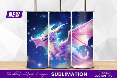 Magical galaxy dragon soaring through starry sky Sublimation Regulrcrative 