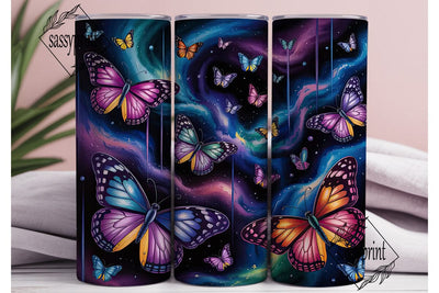 Magical Glowing Butterflies 20oz Tumbler Sublimation sassyprint 