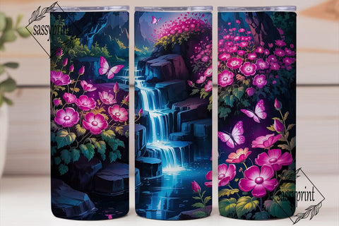 Magical Glowing Waterfall 20oz Tumbler Sublimation sassyprint 