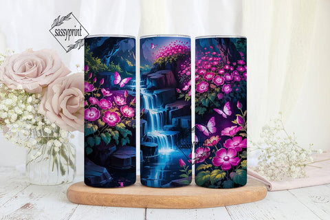 Magical Glowing Waterfall 20oz Tumbler Sublimation sassyprint 