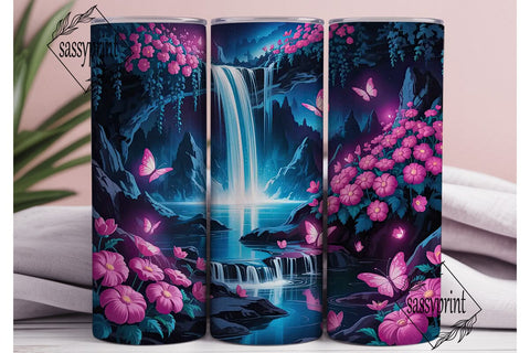 Magical Glowing Waterfall 20oz Tumbler Sublimation sassyprint 