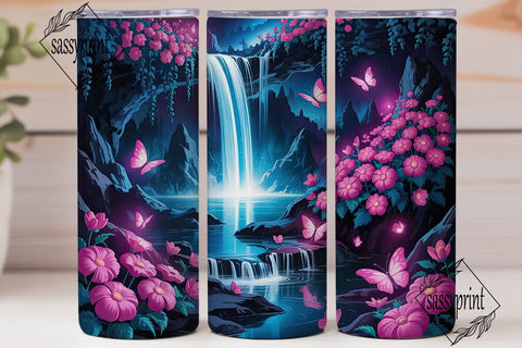 Magical Glowing Waterfall 20oz Tumbler Sublimation sassyprint 