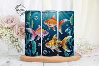 Magical Goldfish 20oz Tumbler Wrap Sublimation sassyprint 