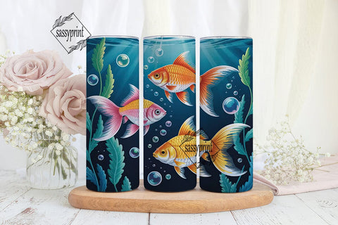 Magical Goldfish 20oz Tumbler Wrap Sublimation sassyprint 
