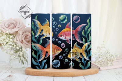 Magical Goldfish 20oz Tumbler Wrap Sublimation sassyprint 
