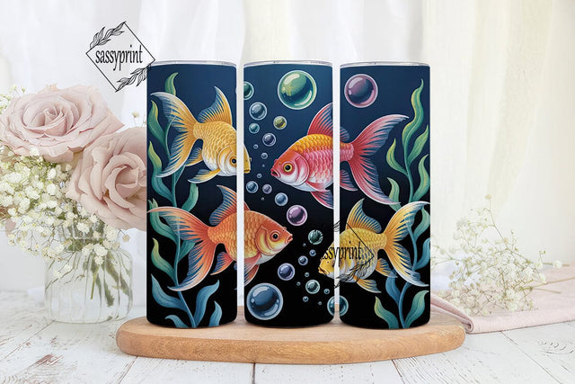 Magical Goldfish 20oz Tumbler Wrap Sublimation sassyprint 