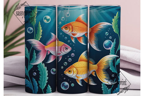 Magical Goldfish 20oz Tumbler Wrap Sublimation sassyprint 