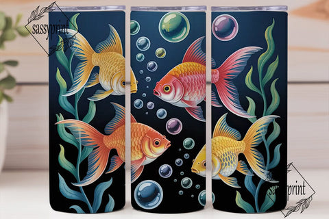 Magical Goldfish 20oz Tumbler Wrap Sublimation sassyprint 