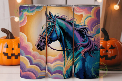 Magical Horse 20oz Tumbler Wrap Sublimation PixelChick 