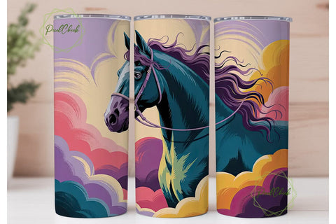 Magical Horse 20oz Tumbler Wrap Sublimation PixelChick 