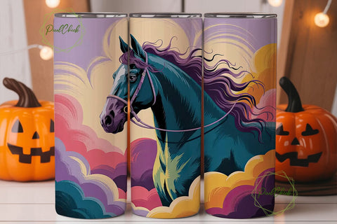 Magical Horse 20oz Tumbler Wrap Sublimation PixelChick 