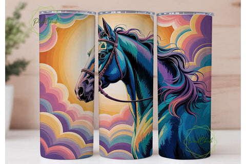 Magical Horse 20oz Tumbler Wrap Sublimation PixelChick 