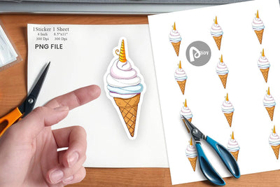 Magical Ice Cream Sticker Sublimation artnoy 