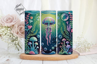 Magical Jellyfish 20oz Tumbler Wrap Sublimation sassyprint 