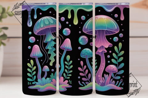 Magical Jellyfish & Mushrooms Tumbler Sublimation sassyprint 