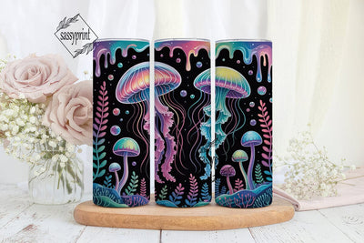 Magical Jellyfish & Mushrooms Tumbler Sublimation sassyprint 