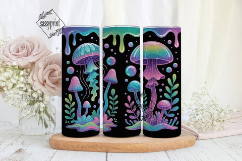 Magical Jellyfish & Mushrooms Tumbler Sublimation sassyprint 