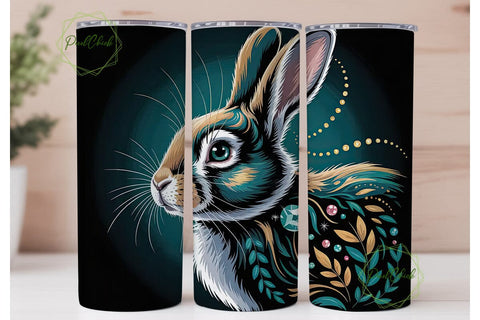 Magical Jewel Rabbit 20oz Tumbler Wrap Sublimation PixelChick 