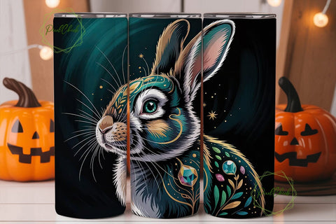 Magical Jewel Rabbit 20oz Tumbler Wrap Sublimation PixelChick 
