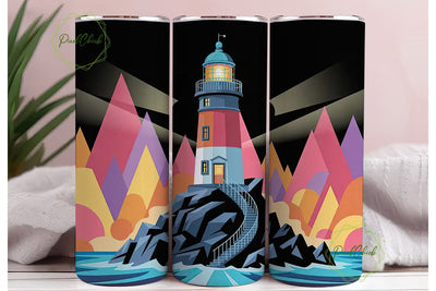 Magical Lighthouse 20oz Tumbler Wrap Sublimation PixelChick 