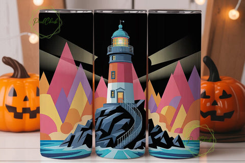 Magical Lighthouse 20oz Tumbler Wrap Sublimation PixelChick 