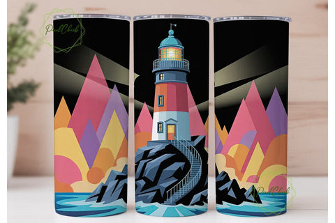 Magical Lighthouse 20oz Tumbler Wrap Sublimation PixelChick 