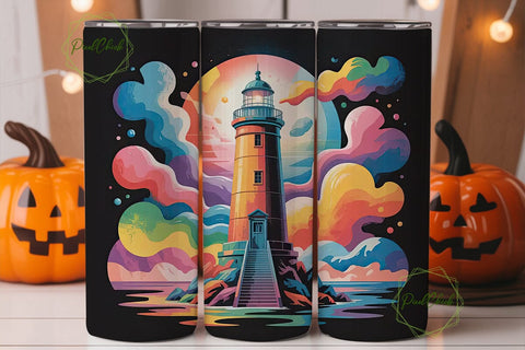 Magical Lighthouse 20oz Tumbler Wrap Sublimation PixelChick 