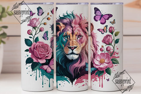 Magical Lion Tumbler Wrap Sublimation sassyprint 