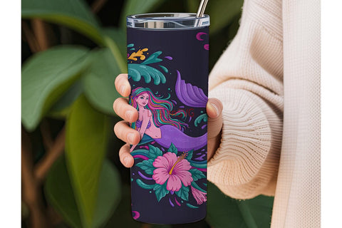 Magical Mermaid 20oz Tumbler Wrap Sublimation DesignSVG 