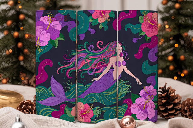 Magical Mermaid 20oz Tumbler Wrap Sublimation DesignSVG 
