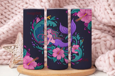 Magical Mermaid 20oz Tumbler Wrap Sublimation DesignSVG 