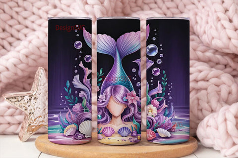 Magical Mermaid 20oz Tumbler Wrap Sublimation DesignSVG 