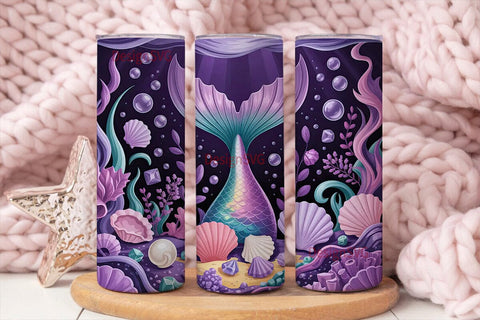 Magical Mermaid 20oz Tumbler Wrap Sublimation DesignSVG 
