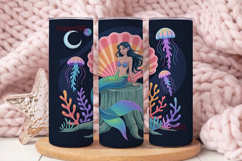 Magical Mermaid 20oz Tumbler Wrap Sublimation DesignSVG 