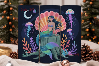 Magical Mermaid 20oz Tumbler Wrap Sublimation DesignSVG 