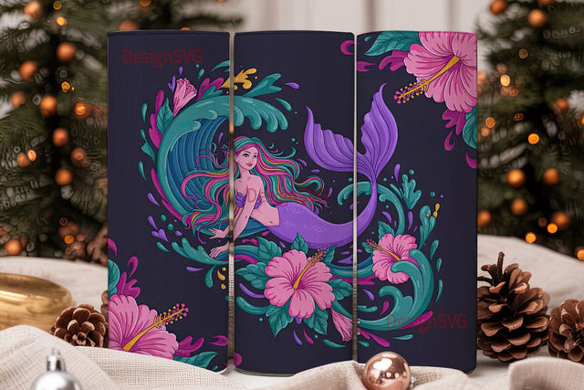 Magical Mermaid 20oz Tumbler Wrap Sublimation DesignSVG 