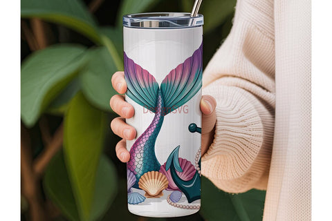 Magical Mermaid 20oz Tumbler Wrap Sublimation DesignSVG 