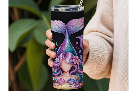 Magical Mermaid 20oz Tumbler Wrap Sublimation DesignSVG 
