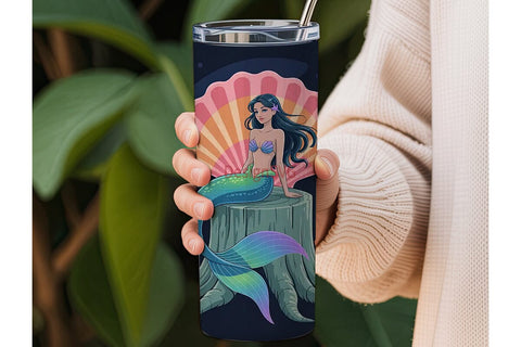 Magical Mermaid 20oz Tumbler Wrap Sublimation DesignSVG 