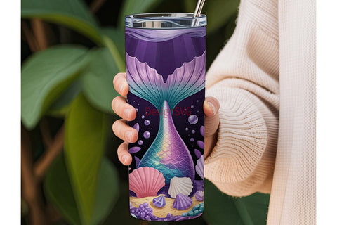 Magical Mermaid 20oz Tumbler Wrap Sublimation DesignSVG 