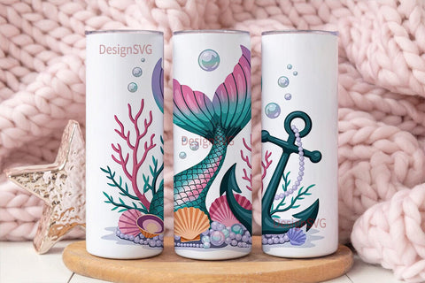 Magical Mermaid 20oz Tumbler Wrap Sublimation DesignSVG 