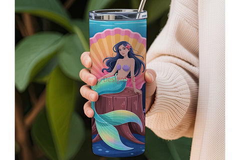 Magical Mermaid 20oz Tumbler Wrap Sublimation DesignSVG 