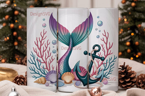 Magical Mermaid 20oz Tumbler Wrap Sublimation DesignSVG 