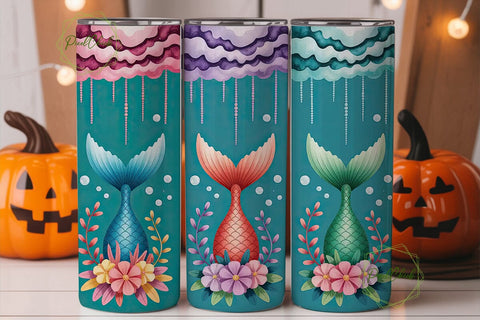 Magical Mermaid 20oz Tumbler Wrap Sublimation PixelChick 