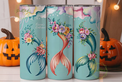 Magical Mermaid 20oz Tumbler Wrap Sublimation PixelChick 